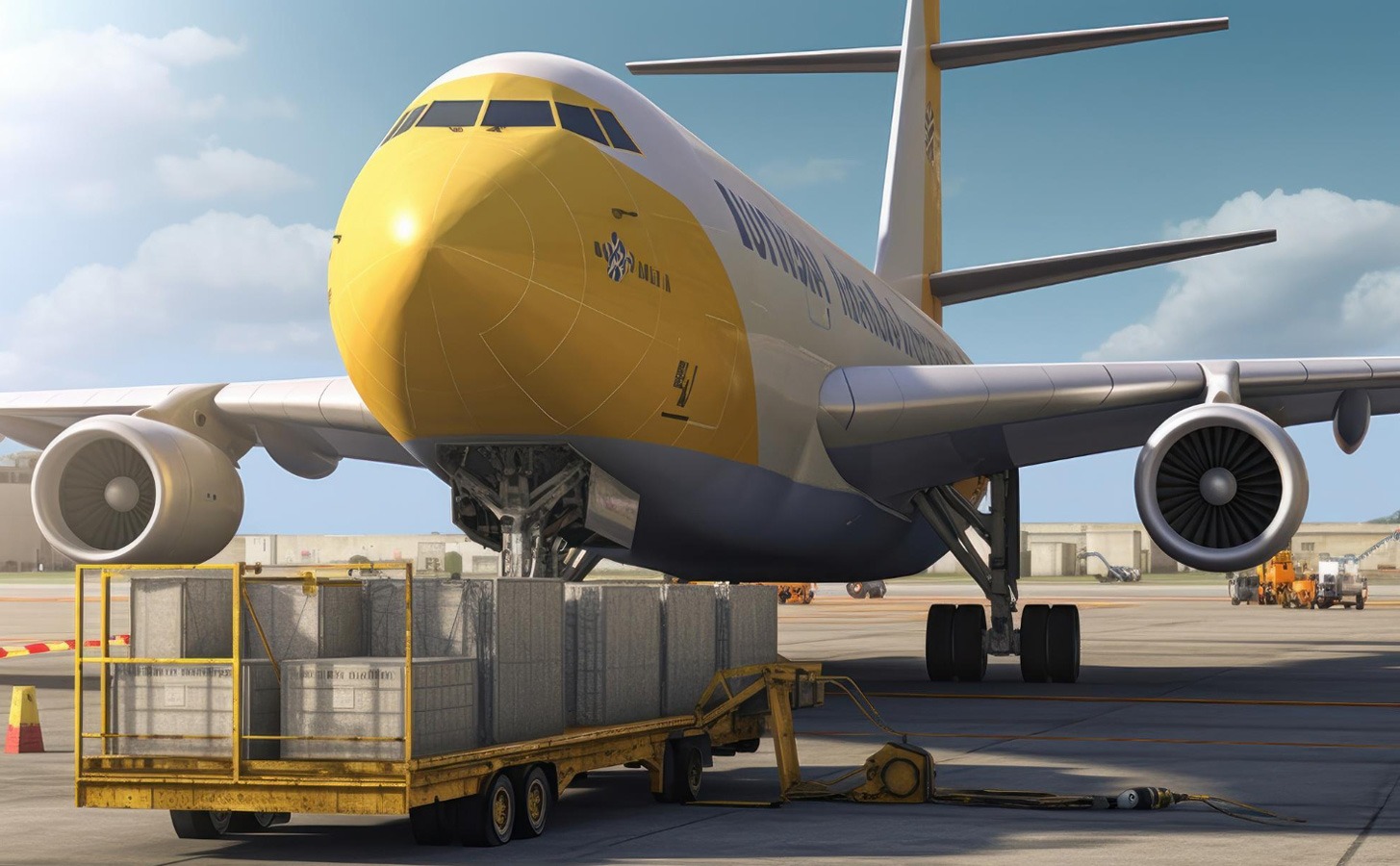 Cargo plane transporting goods quickly and efficiently.
